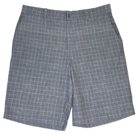 Nike Golf Shorts Tour Performance Gray Checked Men’s Size 34 - Picture 1 of 7